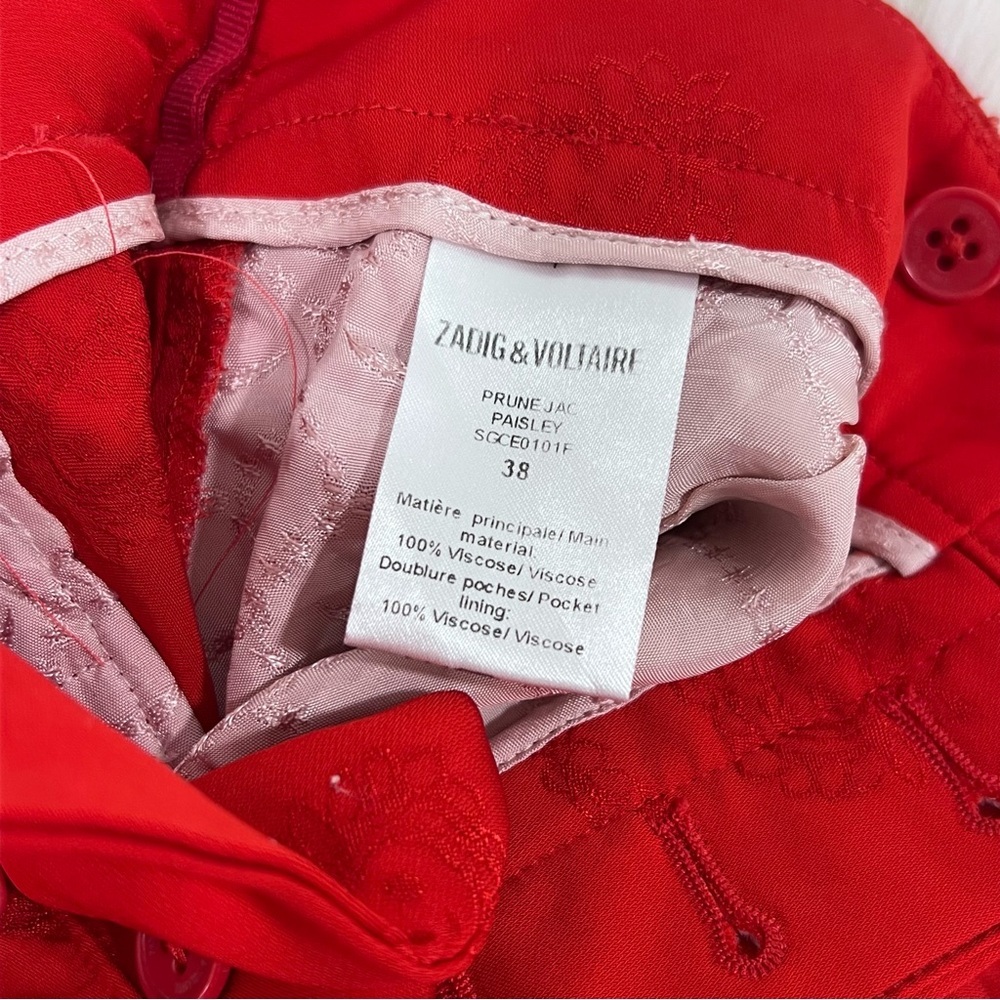 Zadig & Voltaire Bold Red Chinos - Picture 6 of 6